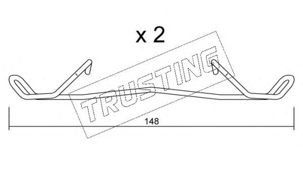 Комплектующие, колодки дискового тормоза TRUSTING KIT.092