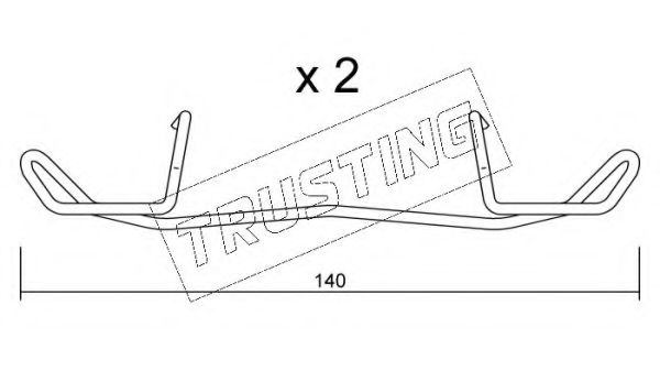 Комплектующие, колодки дискового тормоза TRUSTING KIT.098