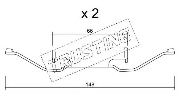 Комплектующие, колодки дискового тормоза TRUSTING KIT.101