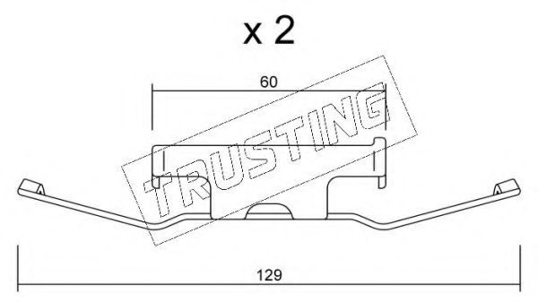 Комплектующие, колодки дискового тормоза TRUSTING KIT.107