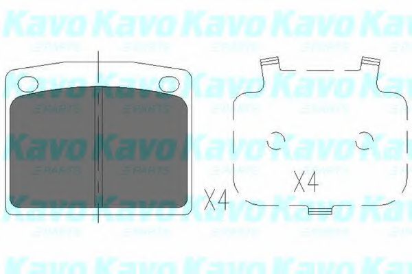 Комплект тормозных колодок, дисковый тормоз KAVO PARTS KBP-2038