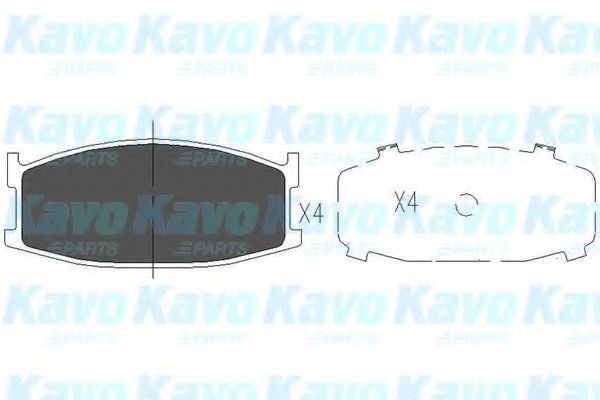 Комплект тормозных колодок, дисковый тормоз KAVO PARTS KBP-4548