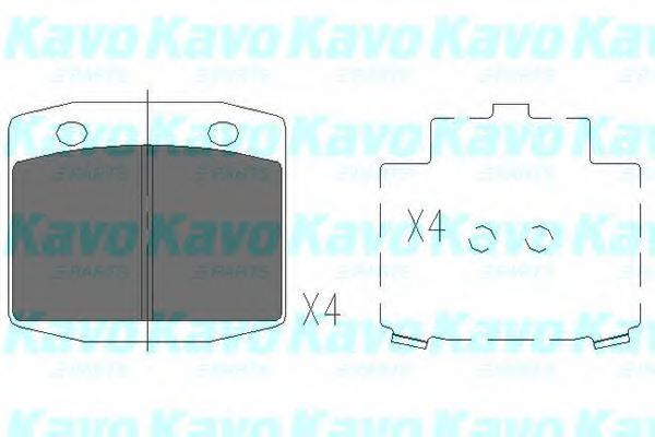 Комплект тормозных колодок, дисковый тормоз KAVO PARTS KBP-6570