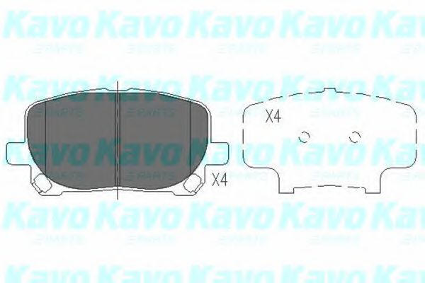 Комплект тормозных колодок, дисковый тормоз KAVO PARTS KBP-9021