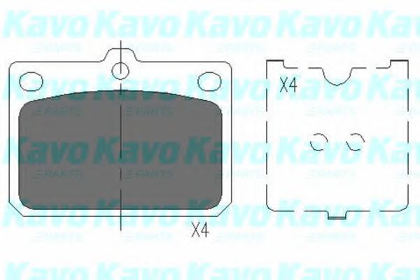 Комплект тормозных колодок, дисковый тормоз KAVO PARTS KBP-9079