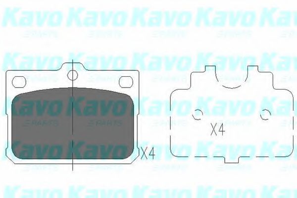 Комплект тормозных колодок, дисковый тормоз KAVO PARTS KBP-9081