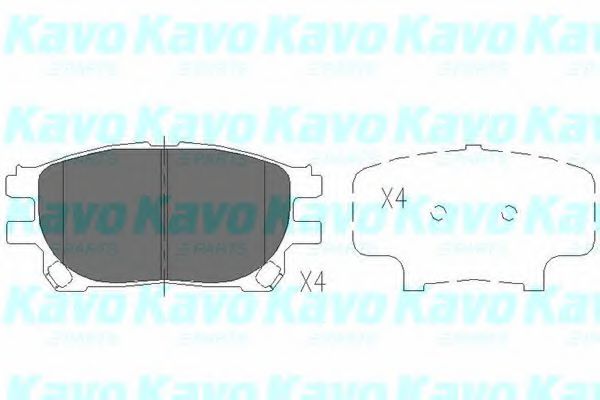 Комплект тормозных колодок, дисковый тормоз KAVO PARTS KBP-9121