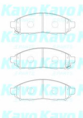 Комплект тормозных колодок, дисковый тормоз KAVO PARTS BP-6620