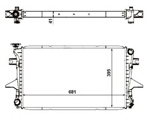 Радиатор, охлаждение двигателя NRF 56061