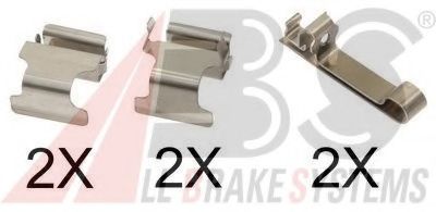 Комплектующие, колодки дискового тормоза A.B.S. 1604Q