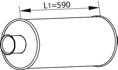 Средний / конечный глушитель ОГ DINEX 68332