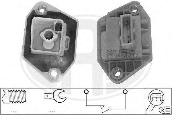 Выключатель, фара заднего хода ERA 330602