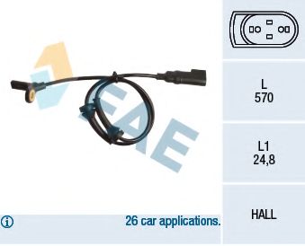 Датчик, частота вращения колеса FAE 78151