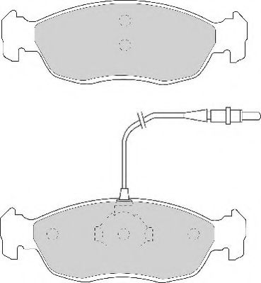 Комплект тормозных колодок, дисковый тормоз NECTO FD6482A