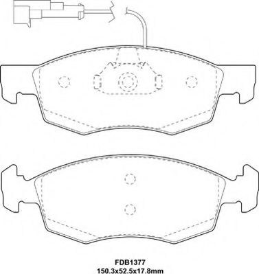 Комплект тормозных колодок, дисковый тормоз NECTO FD6907A