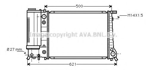 Радиатор, охлаждение двигателя AVA QUALITY COOLING BW2084