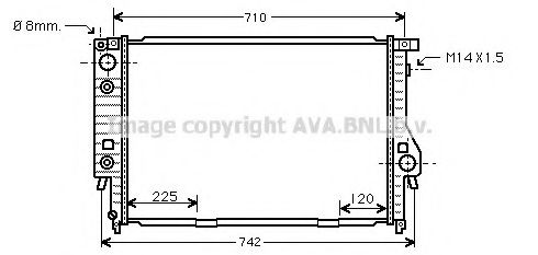 Радиатор, охлаждение двигателя AVA QUALITY COOLING BW2145