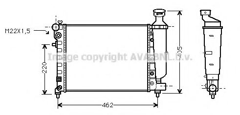 Радиатор, охлаждение двигателя AVA QUALITY COOLING CN2115