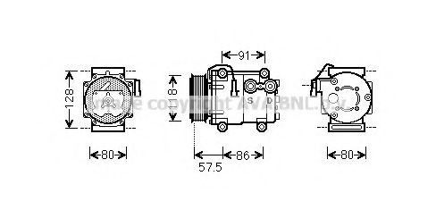 Компрессор, кондиционер AVA QUALITY COOLING FDAK451