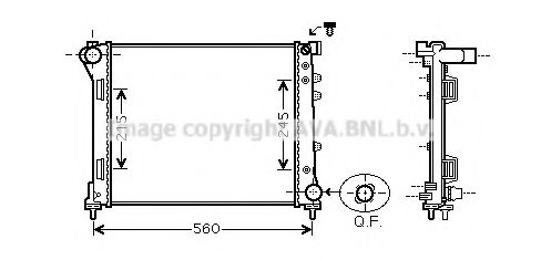 Радиатор, охлаждение двигателя AVA QUALITY COOLING FTA2403