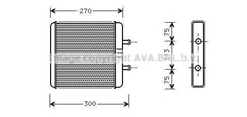 Теплообменник, отопление салона AVA QUALITY COOLING IV6048