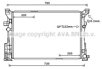 Радиатор, охлаждение двигателя AVA QUALITY COOLING MS2652