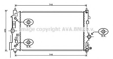 Радиатор, охлаждение двигателя AVA QUALITY COOLING OL2547