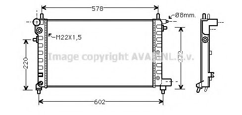 Радиатор, охлаждение двигателя AVA QUALITY COOLING PE2149