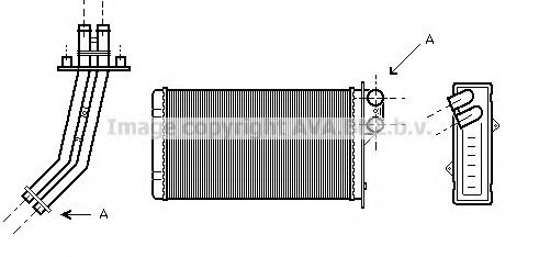 Теплообменник, отопление салона AVA QUALITY COOLING RT6170