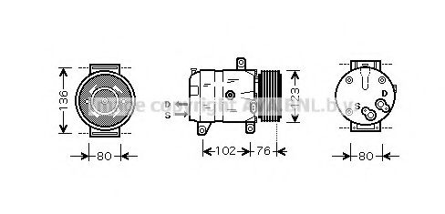 Компрессор, кондиционер AVA QUALITY COOLING RTAK069