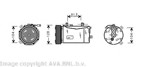 Компрессор, кондиционер AVA QUALITY COOLING VWK164
