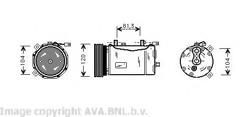 Компрессор, кондиционер AVA QUALITY COOLING VWK172