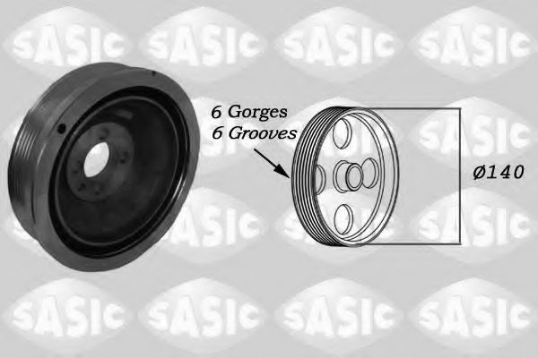 Ременный шкив, коленчатый вал SASIC 2156051