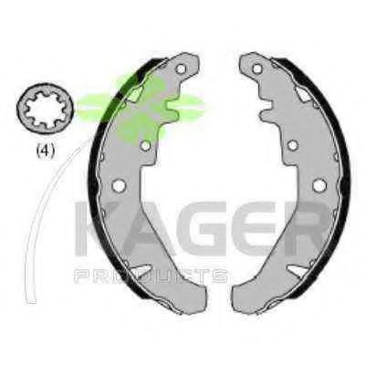 Комплект тормозных колодок KAGER 340034