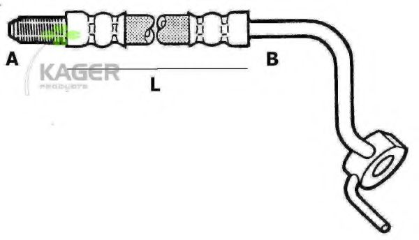 Тормозной шланг KAGER 38-1152