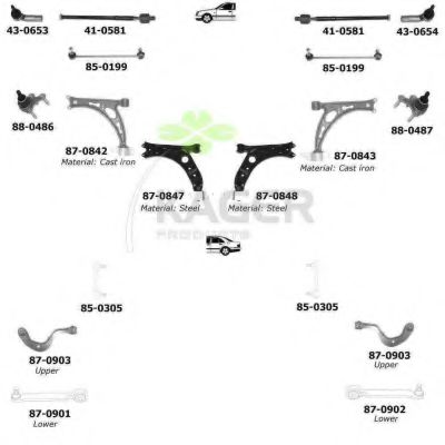 Подвеска колеса KAGER 800408