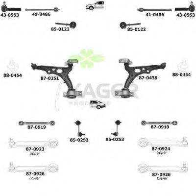 Подвеска колеса KAGER 800496