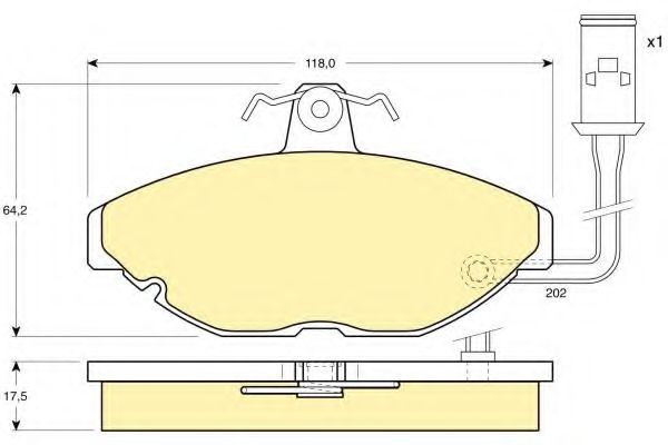 Комплект тормозных колодок, дисковый тормоз GIRLING 6104281