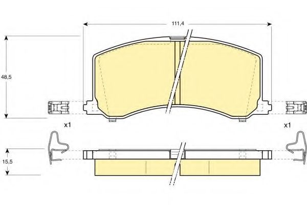 Комплект тормозных колодок, дисковый тормоз GIRLING 6130919