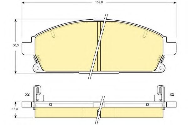 Комплект тормозных колодок, дисковый тормоз GIRLING 6133129