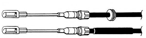 Трос, стояночная тормозная система KAWE VO02107