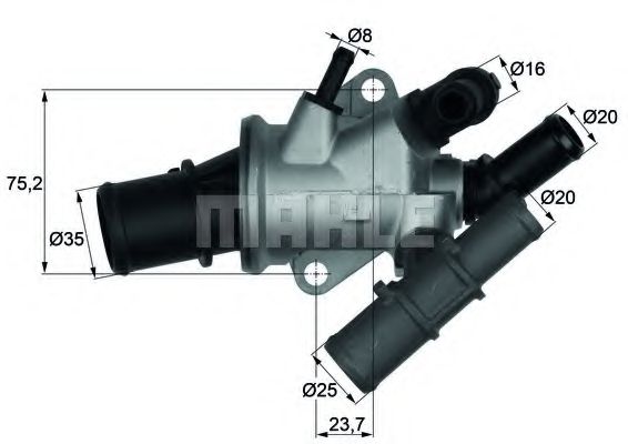 Термостат, охлаждающая жидкость MAHLE ORIGINAL TI 165 88