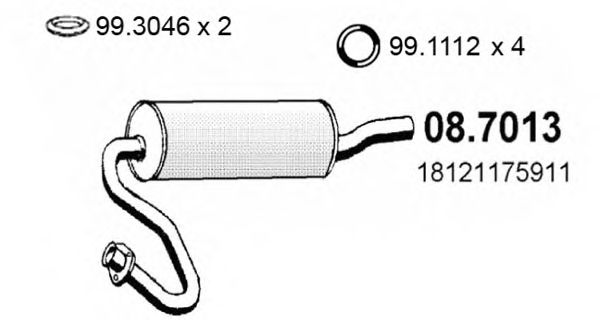 Глушитель выхлопных газов конечный WALKER 05952