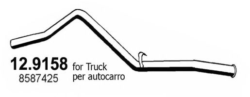 Труба выхлопного газа ASSO 12.9158