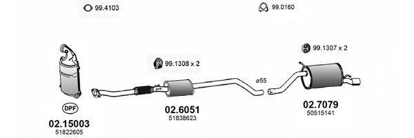 Система выпуска ОГ ASSO ART4260