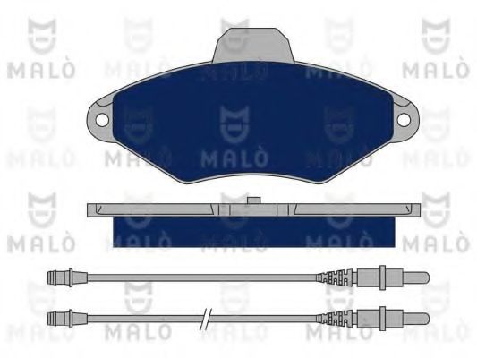 Комплект тормозных колодок, дисковый тормоз MALÒ 1050382