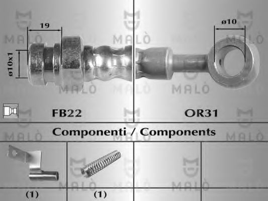 Тормозной шланг MALÒ 80497