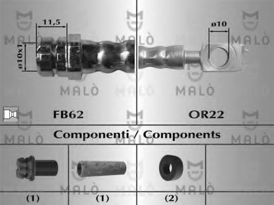Тормозной шланг MALÒ 80948