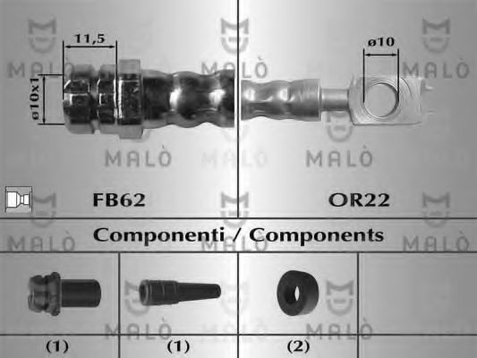 Тормозной шланг MALÒ 81011