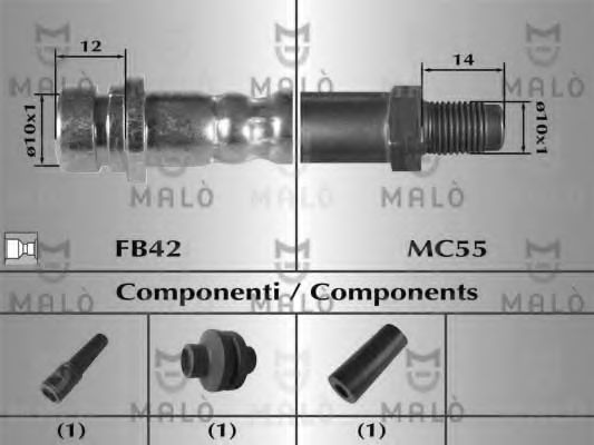 Тормозной шланг MALÒ 81038